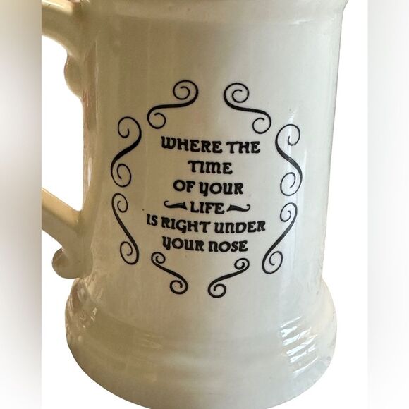 Vintage Mustache Mug Stein Your Father's Mustache  14 oz Greenwich Village NY - Picture 5 of 6